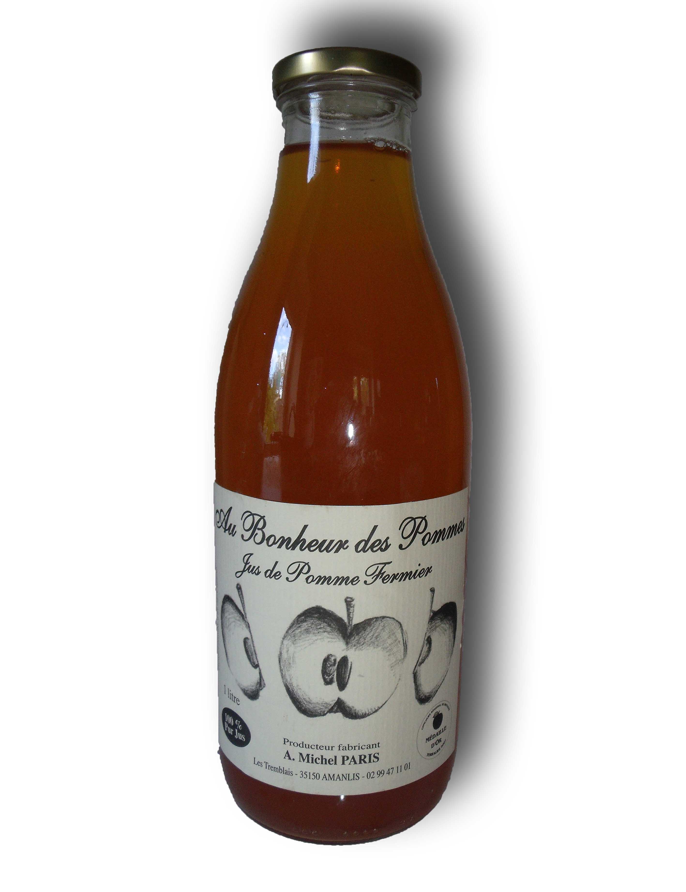 bouteille de jus de pomme Au Bonheur des Pommes